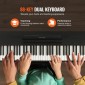 VEVOR Weighted Digital Piano, Πλήκτρα 88 Πλήκτρων Πλήρως Ζυγισμένη, Διπλό Πληκτρολόγιο & Ηχεία Απλή βάση ντουλαπιού με διπλά ακουστικά 200 τόνους & ρυθμούς, υποστήριξη Bluetooth/USB/MIDI, Μάθημα για καθηγητές