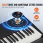 VEVOR Weighted Digital Piano, Πλήκτρα 88 Πλήκτρων Πλήρως Ζυγισμένη, Διπλό Πληκτρολόγιο & Ηχεία Απλή βάση ντουλαπιού με διπλά ακουστικά 200 τόνους & ρυθμούς, υποστήριξη Bluetooth/USB/MIDI, Μάθημα για καθηγητές