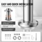 VEVOR 100,1 cm Κιγκλιδώματα για Εξωτερικά σκαλοπάτια 2 Εγκάρσιες ράβδοι Σκάλα για Βεράντα