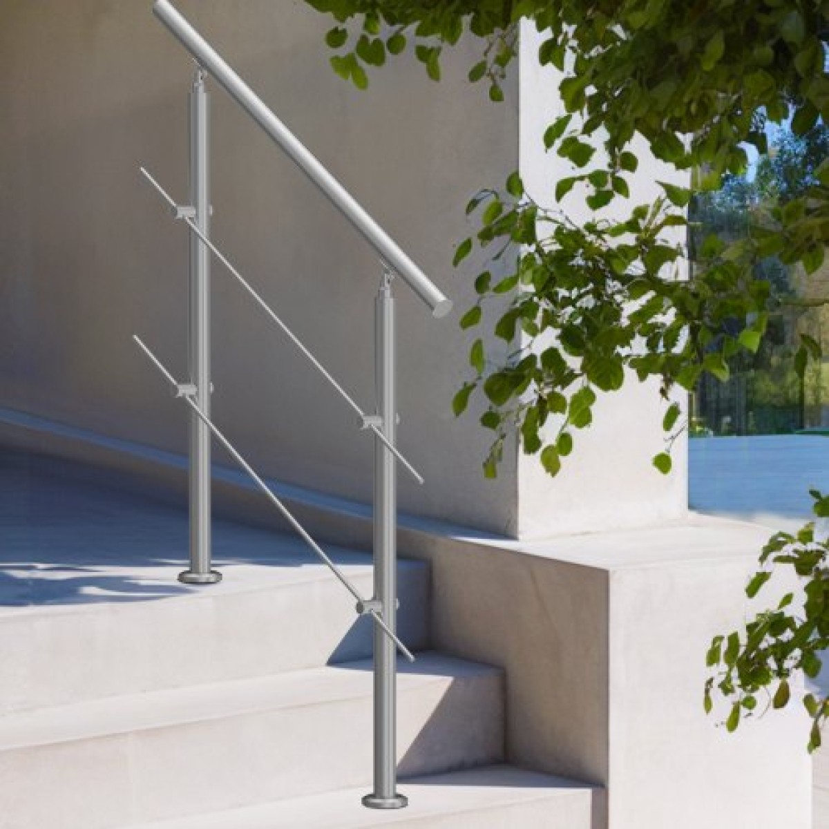 VEVOR 100,1 cm Κιγκλιδώματα για Εξωτερικά σκαλοπάτια 2 Εγκάρσιες ράβδοι Σκάλα για Βεράντα