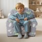 VEVOR Toddler Chair, Παιδική πολυθρόνα Comfy, Παιδική καρέκλα Καναπές-κρεβάτι Glow in The Dark, Παιδική καρέκλα Κάθισμα Playroom Έπιπλα για Παιδιά Κορίτσια & Αγόρια, Γκρι