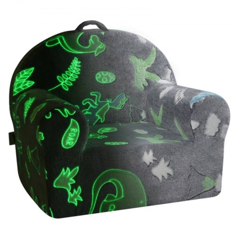 VEVOR Toddler Chair, Παιδική πολυθρόνα Comfy, Παιδική καρέκλα Καναπές-κρεβάτι Glow in The Dark, Παιδική καρέκλα Κάθισμα Playroom Έπιπλα για Παιδιά Κορίτσια & Αγόρια, Γκρι