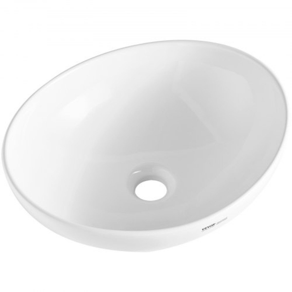 VEVOR Οβάλ νιπτήρας σκαφών, 16" x 13,4" Πάγκος μπολ νιπτήρα σκαφών μπάνιου, Λευκοί κεραμικοί νεροχύτες μπάνιου πάνω από τον πάγκο, νιπτήρας μπολ με μοντέρνο στυλ, καλά συσκευασμένος για μπάνιο, ξενοδοχείο, τουαλέτα, RV