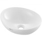 VEVOR Οβάλ νιπτήρας σκαφών, 16" x 13,4" Πάγκος μπολ νιπτήρα σκαφών μπάνιου, Λευκοί κεραμικοί νεροχύτες μπάνιου πάνω από τον πάγκο, νιπτήρας μπολ με μοντέρνο στυλ, καλά συσκευασμένος για μπάνιο, ξενοδοχείο, τουαλέτα, RV