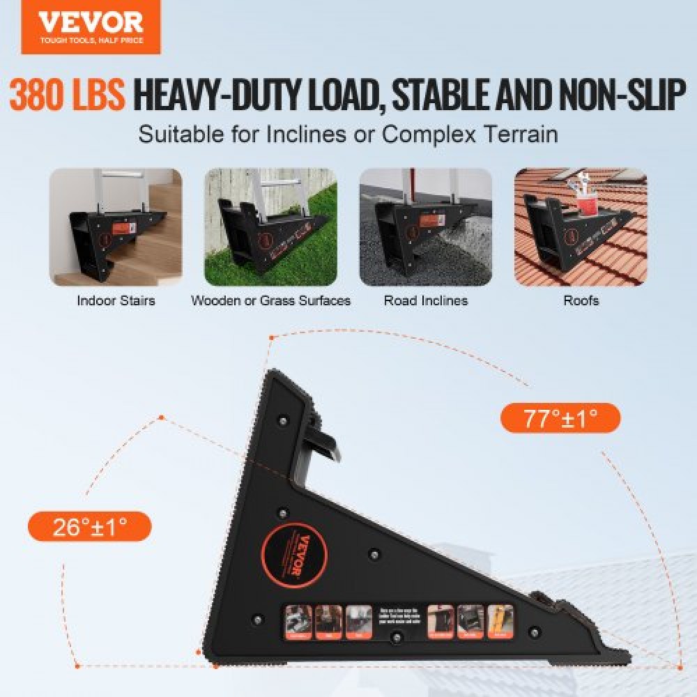 VEVOR Ladder Levler 172,4 kg Εργαλείο ισοπέδωσης φορτίου PP με αποθήκευση για ανώμαλο έδαφος