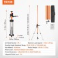 VEVOR Laser Level Tripod 10,2 cm-20 & 20,3 cm-11 Thread 1040-3400 mm Height Adjust