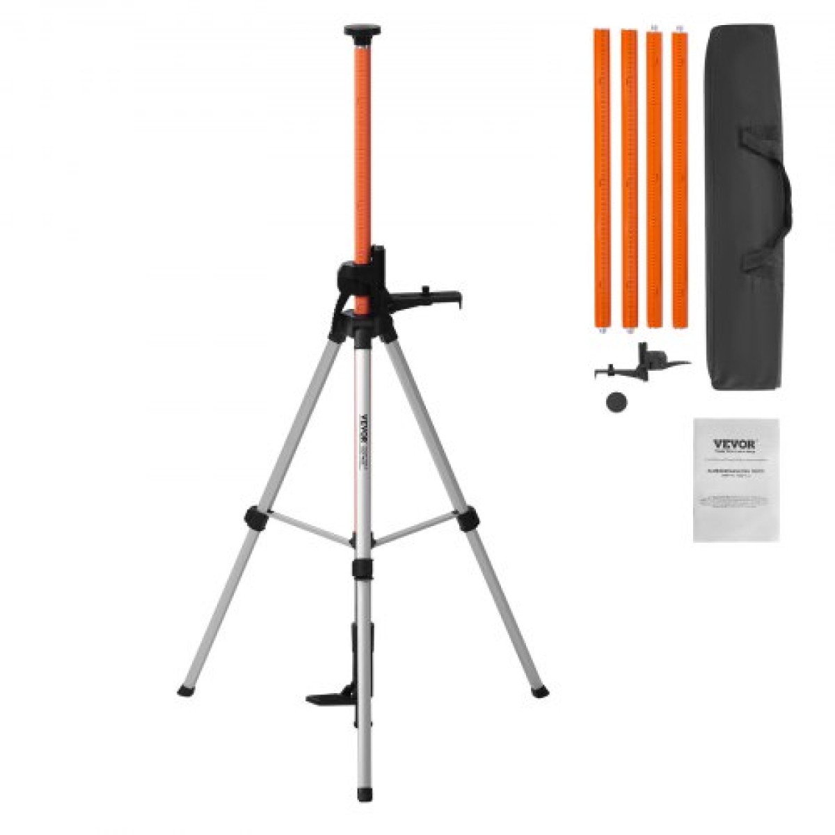 VEVOR Laser Level Tripod 10,2 cm-20 & 20,3 cm-11 Thread 1040-3400 mm Height Adjust