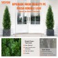 VEVOR 2 Pack 152,4 cm Artificial Cedar Topiary Tree Faux Plant UV Decor In/Outdoor