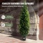 VEVOR 2 Pack 152,4 cm Artificial Cedar Topiary Tree Faux Plant UV Decor In/Outdoor