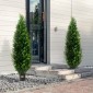 VEVOR 2 Pack 152,4 cm Artificial Cedar Topiary Tree Faux Plant UV Decor In/Outdoor