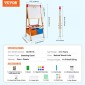 VEVOR Art Easel for Kids, 3 σε 1 Ξύλινο Παιδικό καλλιτεχνικό καβαλέτο διπλής όψεως με μαγνητικό πίνακα, μαυροπίνακα, ρολό χαρτιού, ρυθμιζόμενο όρθιο πίνακα σχεδίασης με αξεσουάρ ζωγραφικής, αποθήκευση για αγόρι κορίτσι