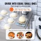 VEVOR Dough Divider Rounder, 10PCS Manual Dough Equal Divider Machine, 4,23oz - 19,75oz Χειροπίεση Κόφτης ζύμης με δίσκο και λεπίδα από ανοξείδωτο ατσάλι 304, Αρτοποιός για αρτοποιεία, εστιατόρια, εμπορικά καταστήματα