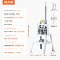 VEVOR Dough Divider Rounder, 10PCS Manual Dough Equal Divider Machine, 4,23oz - 19,75oz Χειροπίεση Κόφτης ζύμης με δίσκο και λεπίδα από ανοξείδωτο ατσάλι 304, Αρτοποιός για αρτοποιεία, εστιατόρια, εμπορικά καταστήματα