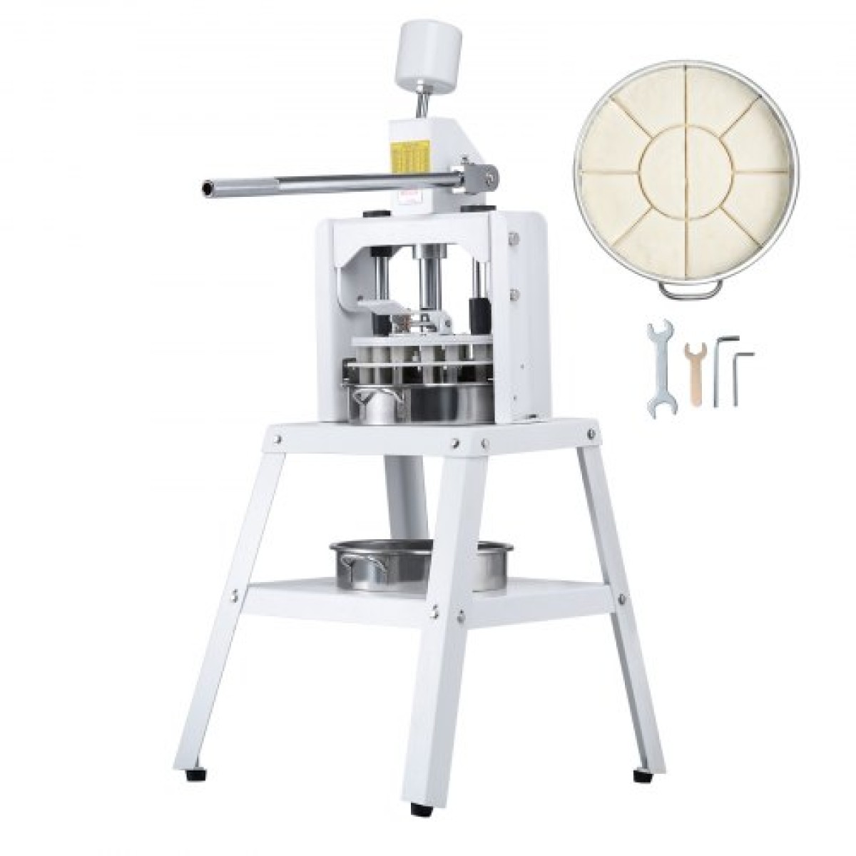VEVOR Dough Divider Rounder, 10PCS Manual Dough Equal Divider Machine, 4,23oz - 19,75oz Χειροπίεση Κόφτης ζύμης με δίσκο και λεπίδα από ανοξείδωτο ατσάλι 304, Αρτοποιός για αρτοποιεία, εστιατόρια, εμπορικά καταστήματα