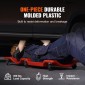 VEVOR Mechanic Plastic Creeper, 1016 mm, χωρητικότητας 158,8 kg Automotive Rolling Garage Creeper με χυτευμένο εργονομικό σώμα HDPE με επένδυση και διπλούς δίσκους εργαλείων 6 τροχούς, για επισκευή αυτοκινήτων Garage Shop