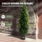 VEVOR 2 Pack 121,9 cm Artificial Cedar Topiary Tree Faux Plant UV Decor In/Outdoor