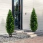 VEVOR 2 Pack 121,9 cm Artificial Cedar Topiary Tree Faux Plant UV Decor In/Outdoor