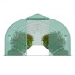Θερμοκήπιο VEVOR Walk-in Tunnel, σήραγγα θερμοκηπίου Hoop House 29,5x9,8x6,6 ft, Hot House Plant Peaked Roof με πλαίσιο από γαλβανισμένο χάλυβα, πράσινο κάλυμμα PE, πόρτα με φερμουάρ και 12 παράθυρα για εξωτερικούς χώρους