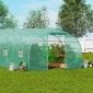Θερμοκήπιο VEVOR Walk-in Tunnel, σήραγγα θερμοκηπίου Hoop House 29,5x9,8x6,6 ft, Hot House Plant Peaked Roof με πλαίσιο από γαλβανισμένο χάλυβα, πράσινο κάλυμμα PE, πόρτα με φερμουάρ και 12 παράθυρα για εξωτερικούς χώρους