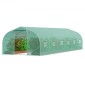 Θερμοκήπιο VEVOR Walk-in Tunnel, σήραγγα θερμοκηπίου Hoop House 29,5x9,8x6,6 ft, Hot House Plant Peaked Roof με πλαίσιο από γαλβανισμένο χάλυβα, πράσινο κάλυμμα PE, πόρτα με φερμουάρ και 12 παράθυρα για εξωτερικούς χώρους