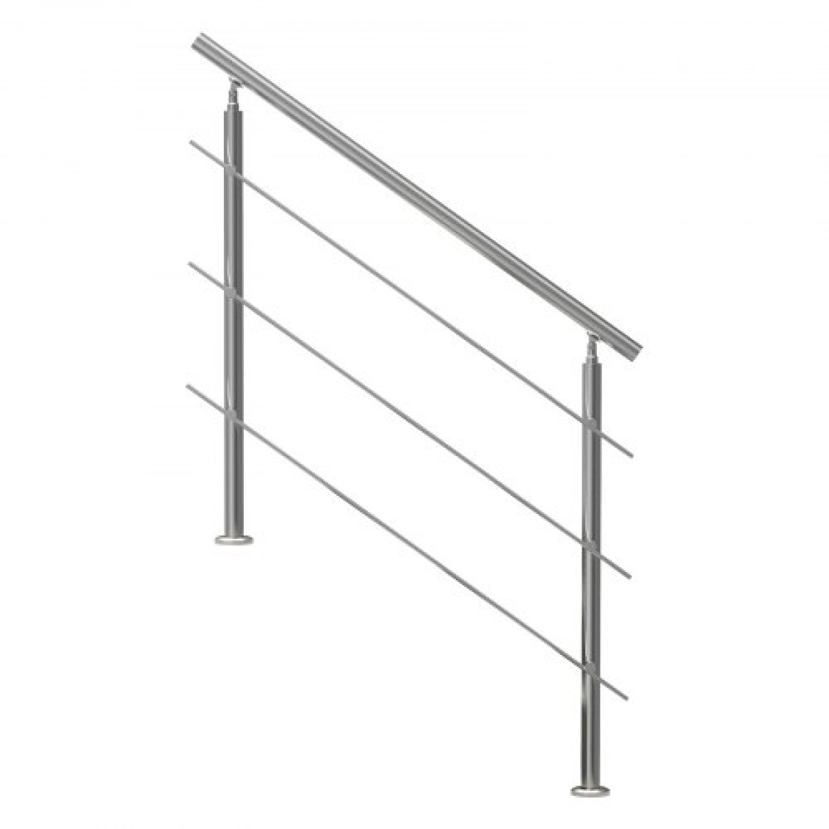 Κιγκλιδώματα VEVOR για εξωτερικά σκαλοπάτια, κιτ χειρολαβής σκάλας μήκους 47,2 ιντσών 3 εγκάρσιων ράβδων, κιγκλιδώματα από μεταβατικό ανοξείδωτο χάλυβα με κιτ εγκατάστασης, χειρολισθήρες σκάλας διπλής στήλης για ηλικιωμένους, βεράντα και κατάστρωμα
