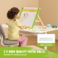 Σετ αξεσουάρ VEVOR Easel, 32 ΤΕΜ. Kid's Art Easel Painting Kit που περιλαμβάνει κιμωλίες, μαρκαδόρους στεγνώματος & ρολά χαρτιού, σετ προμηθειών για επιτραπέζιο καβαλέτο τέχνης, αξεσουάρ ζωγραφικής για νήπια αγόρια και κορίτσια