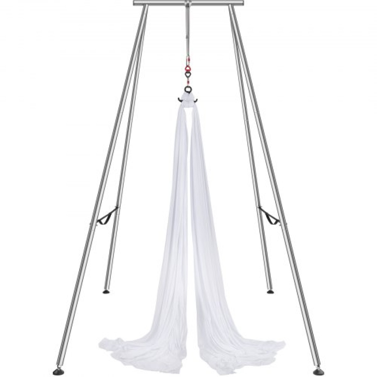 VEVOR Aerial Yoga Frame & Yoga Hammock, Professional Yoga Stand Swing ύψους 9,67 ποδιών, έρχεται με Aerial αιώρα 6,6 Yards, Μέγιστη χωρητικότητα φορτίου 551,15 lbs Εξέδρα γιόγκα για εσωτερικούς εξωτερικούς χώρους Aerial Yoga, λευκό