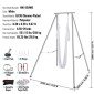 VEVOR Aerial Yoga Frame & Yoga Hammock, Professional Yoga Stand Swing ύψους 9,67 ποδιών, έρχεται με Aerial αιώρα 6,6 Yards, Μέγιστη χωρητικότητα φορτίου 551,15 lbs Εξέδρα γιόγκα για εσωτερικούς εξωτερικούς χώρους Aerial Yoga, λευκό
