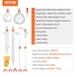 VEVOR Lab Distillation Kit, 3.3 Boro Lab Glassware Distillation Kit with 24, 40 Joint, 1000ml Esential Oil Distillation Apparatus Kit, 14 τμχ Σετ εξοπλισμού γυαλικών