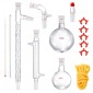 VEVOR Lab Distillation Kit, 3.3 Boro Lab Glassware Distillation Kit with 24, 40 Joint, 1000ml Esential Oil Distillation Apparatus Kit, 14 τμχ Σετ εξοπλισμού γυαλικών
