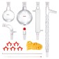 VEVOR Lab Distillation Kit, 3.3 Boro Lab Glassware Distillation Kit with 24, 40 Joint, 1000ml Esential Oil Distillation Apparatus Kit, 14 τμχ Σετ εξοπλισμού γυαλικών