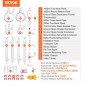 VEVOR Lab Distillation Kit, 3.3 Boro Lab Glassware Distillation Kit with 24, 40 Joint, 1000ml Esential Oil Distillation Apparatus Kit, 32 τμχ Σετ εξοπλισμού γυαλικών