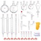 VEVOR Lab Distillation Kit, 3.3 Boro Lab Glassware Distillation Kit with 24, 40 Joint, 1000ml Esential Oil Distillation Apparatus Kit, 32 τμχ Σετ εξοπλισμού γυαλικών