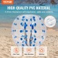 Φουσκωτή μπάλα προφυλακτήρα VEVOR 1-pack, 4FT/1,2M Body Sumo Zorb Balls για εφήβους και ενήλικες, πάχους 0,8mm PVC Human Hamster Bubble Balls για ομαδικό παιχνίδι σε εξωτερικό χώρο, παιχνίδια προφυλακτήρα Bopper για κήπο, αυλή, πάρκο