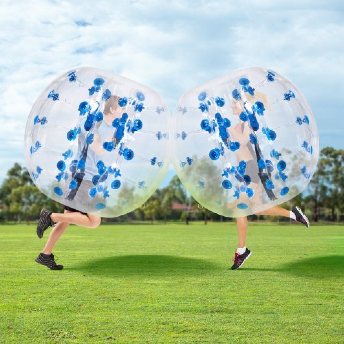 Φουσκωτή μπάλα προφυλακτήρα VEVOR 1-pack, 4FT/1,2M Body Sumo Zorb Balls για εφήβους και ενήλικες, πάχους 0,8mm PVC Human Hamster Bubble Balls για ομαδικό παιχνίδι σε εξωτερικό χώρο, παιχνίδια προφυλακτήρα Bopper για κήπο, αυλή, πάρκο