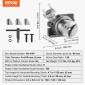 Περιστροφικό τραπέζι VEVOR για φρέζες, 100 mm, περιστροφικό τραπέζι φρεζαρίσματος ακριβείας κάθετου μοντέλου, με παξιμάδια T-bolts τσοκ M10 80 mm, για εργαλεία ευρετηρίου μηχανικής φρέζας