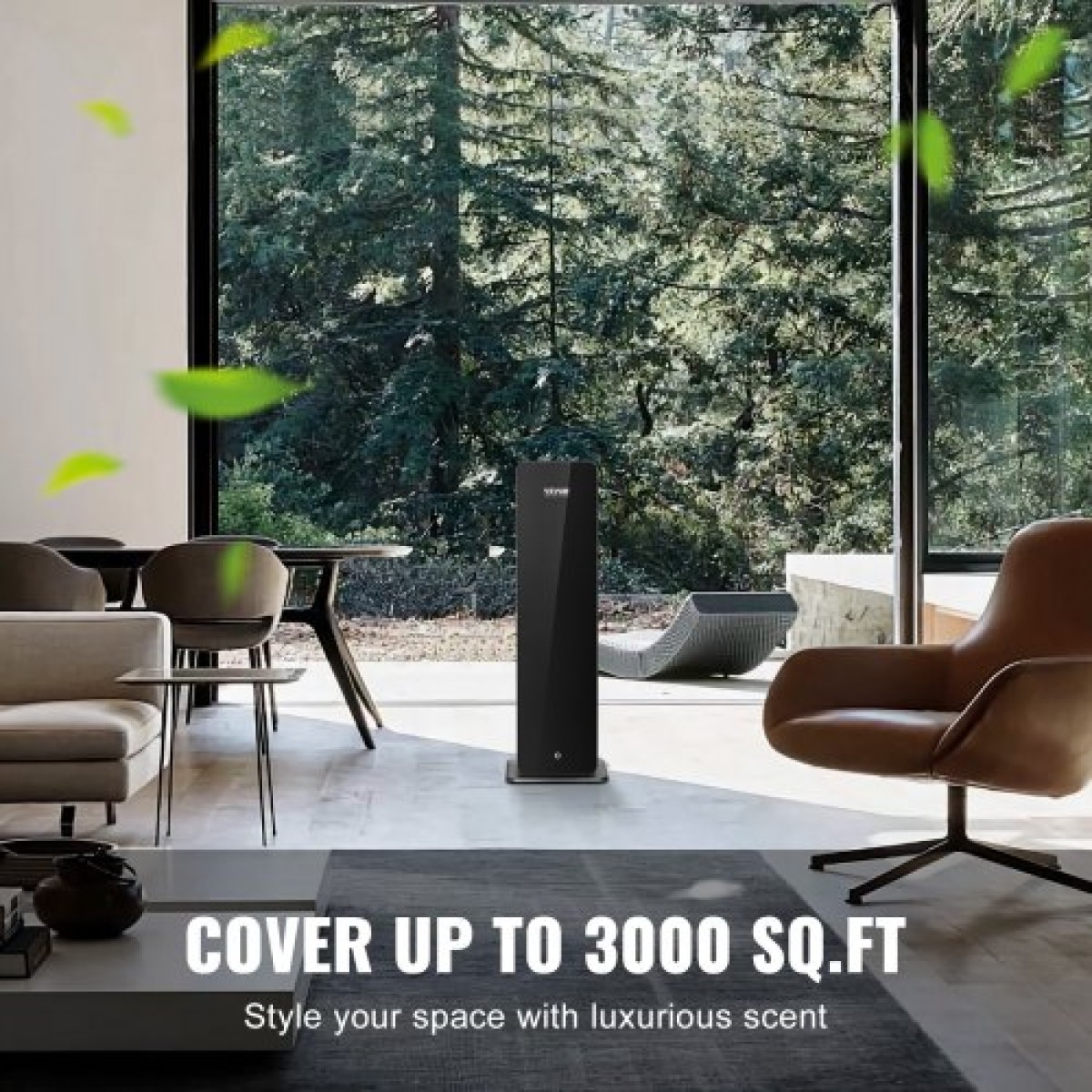 VEVOR Scent Air Machine for Home, 950ml Bluetooth Smart Diffuser Cold Air Diffuser, 3000sq.ft Waterless Essential Oil Scent Air Diffuser, Επιδαπέδιο Μηχάνημα Αρωματοθεραπείας για Μεγάλο Δωμάτιο, Γραφείο, Ξενοδοχείο