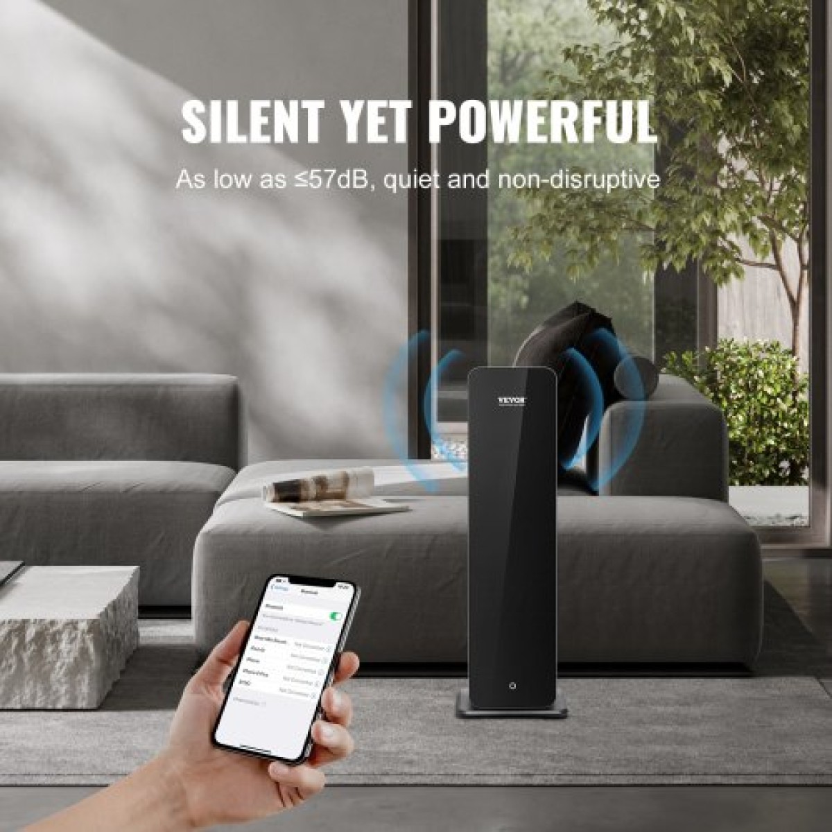VEVOR Scent Air Machine for Home, 950ml Bluetooth Smart Diffuser Cold Air Diffuser, 3000sq.ft Waterless Essential Oil Scent Air Diffuser, Επιδαπέδιο Μηχάνημα Αρωματοθεραπείας για Μεγάλο Δωμάτιο, Γραφείο, Ξενοδοχείο