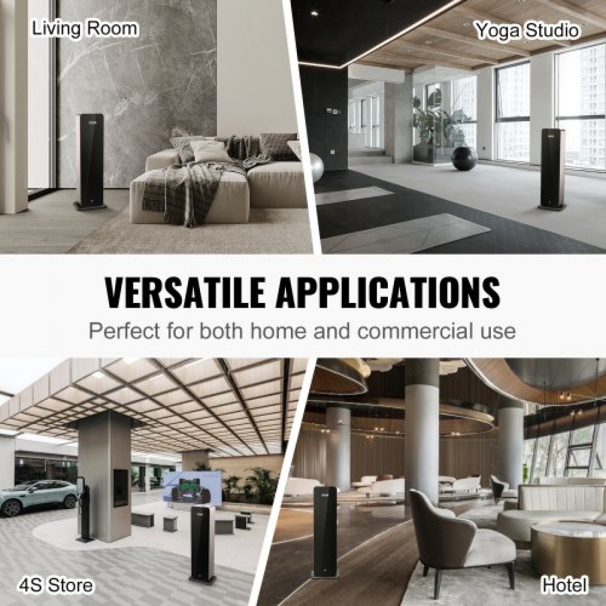 VEVOR Scent Air Machine for Home, 950ml Bluetooth Smart Diffuser Cold Air Diffuser, 3000sq.ft Waterless Essential Oil Scent Air Diffuser, Επιδαπέδιο Μηχάνημα Αρωματοθεραπείας για Μεγάλο Δωμάτιο, Γραφείο, Ξενοδοχείο