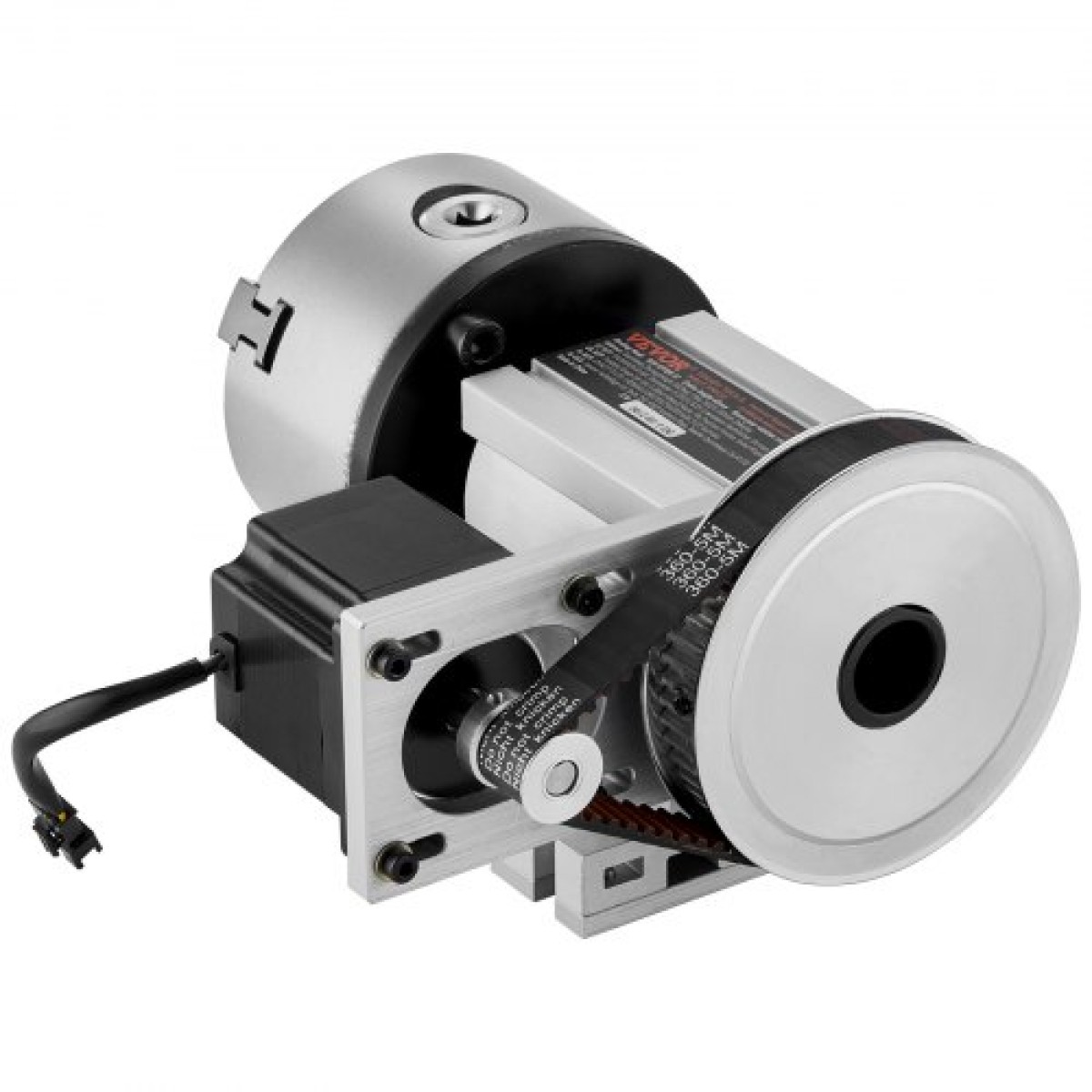 VEVOR Dividing Head, K11-100mm 3-Jaw Chuck, CNC Router Milling Machine Περιστροφικός άξονας 4th Axis Axis Indexing Head, 66 mm(2,6")/65 mm Κεντρικό ύψος MT2 Tailstock 6:1 Gear Ratio, Universal for Eng