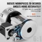VEVOR Dividing Head, K11-100mm 3-Jaw Chuck, CNC Router Milling Machine Περιστροφικός άξονας 4th Axis Axis Indexing Head, 66 mm(2,6")/65 mm Κεντρικό ύψος MT2 Tailstock 6:1 Gear Ratio, Universal for Eng