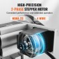 VEVOR Dividing Head, K11-100mm 3-Jaw Chuck, CNC Router Milling Machine Περιστροφικός άξονας 4th Axis Axis Indexing Head, 66 mm(2,6")/65 mm Κεντρικό ύψος MT2 Tailstock 6:1 Gear Ratio, Universal for Eng
