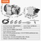 VEVOR Dividing Head, K11-100mm 3-Jaw Chuck, CNC Router Milling Machine Περιστροφικός άξονας 4th Axis Axis Indexing Head, 66 mm(2,6")/65 mm Κεντρικό ύψος MT2 Tailstock 6:1 Gear Ratio, Universal for Eng