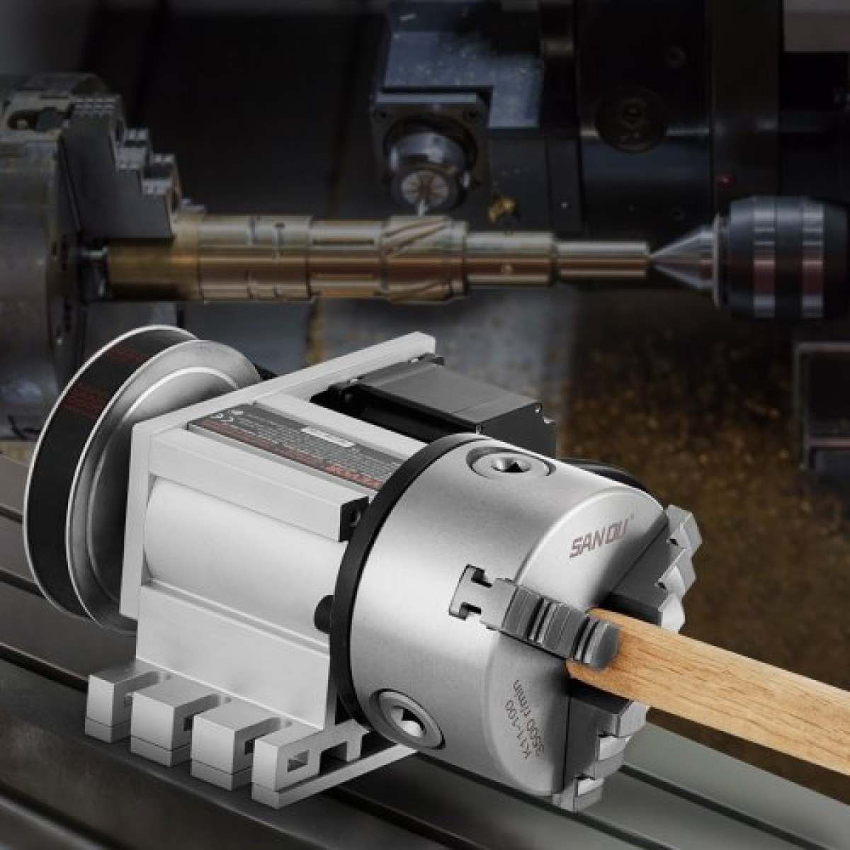 VEVOR Dividing Head, K11-100mm 3-Jaw Chuck, CNC Router Milling Machine Περιστροφικός άξονας 4th Axis Axis Indexing Head, 66 mm(2,6")/65 mm Κεντρικό ύψος MT2 Tailstock 6:1 Gear Ratio, Universal for Eng