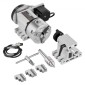 VEVOR Dividing Head, K11-100mm 3-Jaw Chuck, CNC Router Milling Machine Περιστροφικός άξονας 4th Axis Axis Indexing Head, 66 mm(2,6")/65 mm Κεντρικό ύψος MT2 Tailstock 6:1 Gear Ratio, Universal for Eng