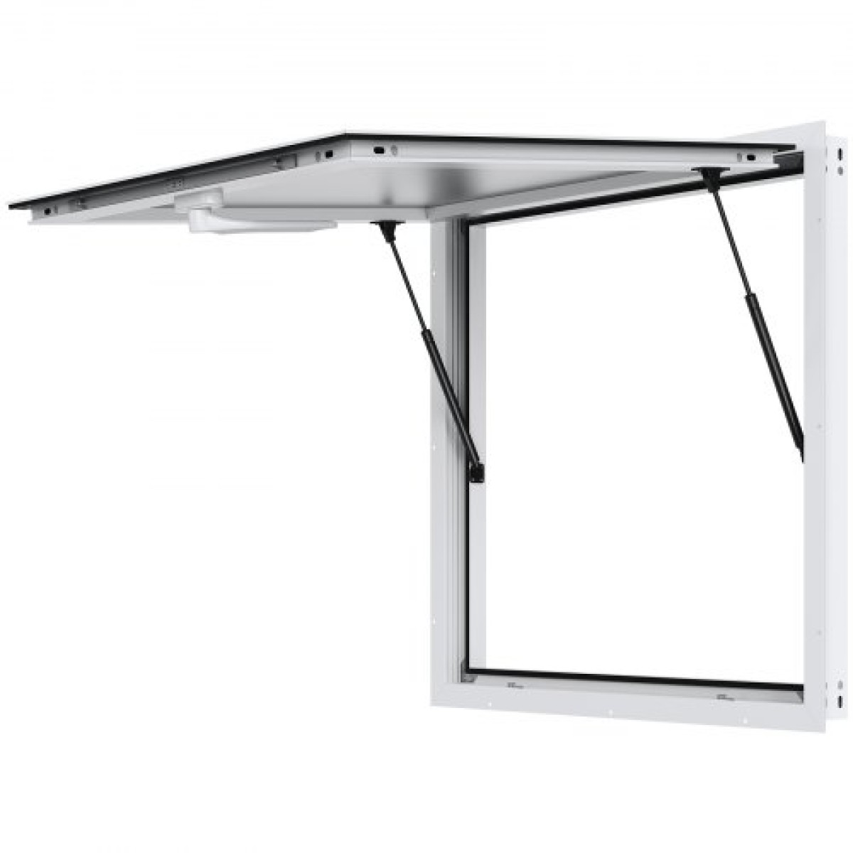 VEVOR Concession Window 36"x36", Παράθυρο σέρβις Food Truck από κράμα αλουμινίου με τέντα πόρτα & σύρσιμο άγκιστρο, παράθυρο σερβιρίσματος βάσης έως 85 μοιρών για τρέιλερ παραχώρησης φορτηγών τροφίμων, γυαλί Δεν περιλαμβάνεται