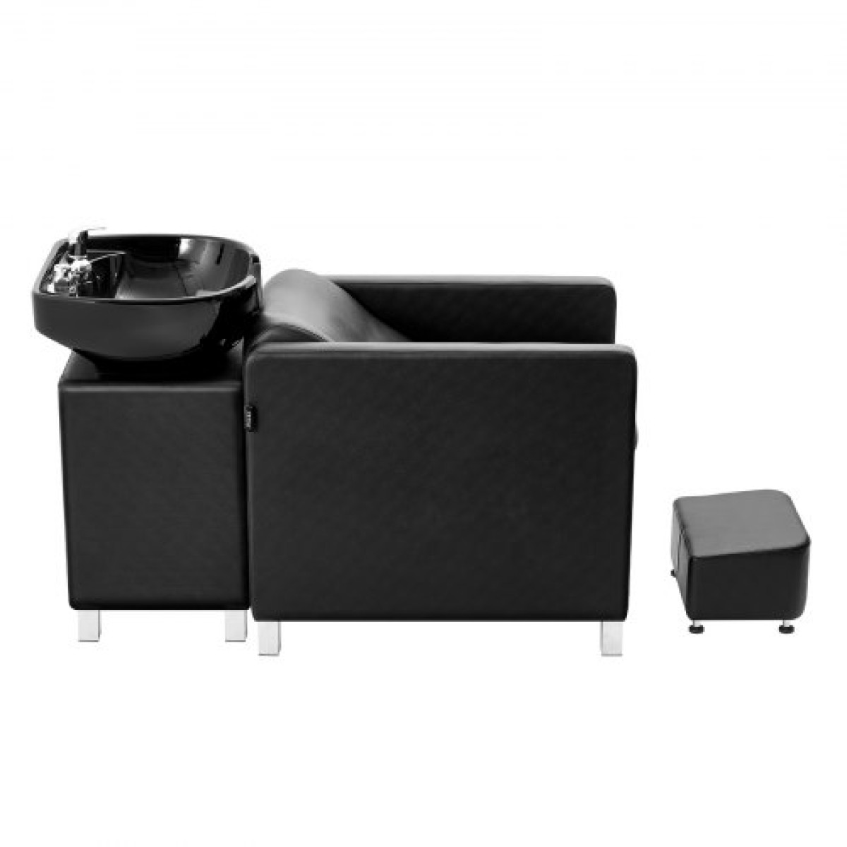 VEVOR Shampoo Backwash Chair, 661.4 LBS Loading Salon & Spa Hair Washing Station, Backwash Barber Shampoo Bowl and Chair, Beauty Spa Massage Εξοπλισμός κομμωτικής με κεραμικό μπολ και φαρδύ υποπόδιο