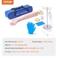VEVOR Phlebotomy Practice Kit, IV Venipuncture Intravenous Training Kit, High Simulation IV Practice Arm Kit with Carrying Bag, Practice and Perfect IV Skills, για φοιτητές Νοσηλευτές και επαγγελματίες
