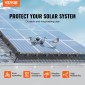 VEVOR 15 x 3048 cm Solar Panel Bird Guard, Critter Guard Roll Kit με 100 τμχ. Συνδετήρες από κράμα αλουμινίου, προστατευτικό ηλιακού πάνελ με επίστρωση PVC ανθεκτική στη σκουριά, συρμάτινο πλέγμα 12,7 mm