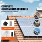 VEVOR 15 x 3048 cm Solar Panel Bird Guard, Critter Guard Roll Kit με 100 τμχ. Συνδετήρες από κράμα αλουμινίου, προστατευτικό ηλιακού πάνελ με επίστρωση PVC ανθεκτική στη σκουριά, συρμάτινο πλέγμα 12,7 mm